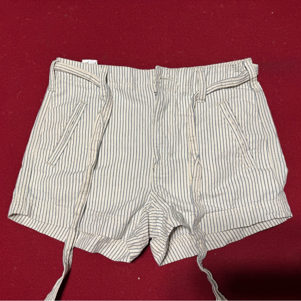 American Eagle Outfitters White and Gray Cargo Shorts